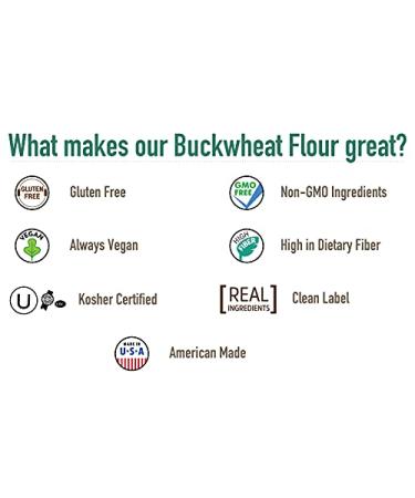 Pereg Buckwheat Flour (16 Oz) - Gluten-Free Wheat Flour Alternative for Baking Cookies and Cakes - Non-GMO - Buy Online on GoSupps.com