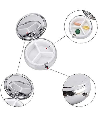 Cute Turtle Round Pill Box - 3 Compartment Portable Travel Medicine Organizer for Vitamins & Tablets - Buy Online on GoSupps.com