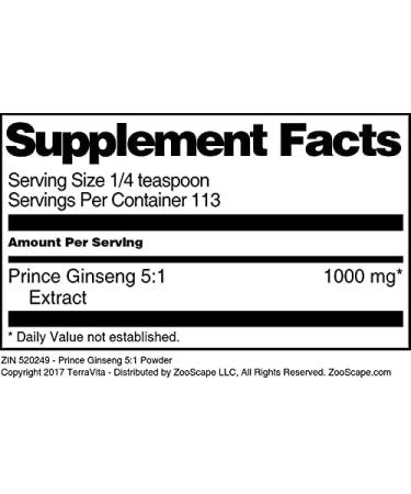 Prince Ginseng 5:1 Powder (4 oz ZIN: 520249) - 3 Pack - Buy Online on GoSupps.com