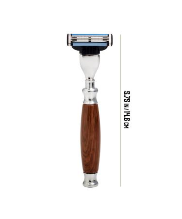 Buy Union Razors SS4RZ Razor with Brown Wood Handle - Premium Quality & International Shipping - Buy Online on GoSupps.com