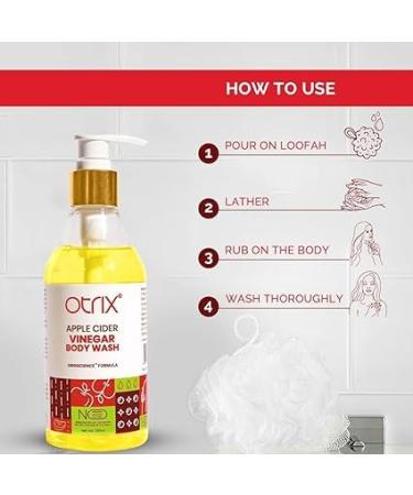 Apple Cider Vinegar Body Wash - Purifying & Hydrating Skin Cleanser for Acne Patchiness & Balanced pH | Unisex 290ml - Buy Online on GoSupps.com