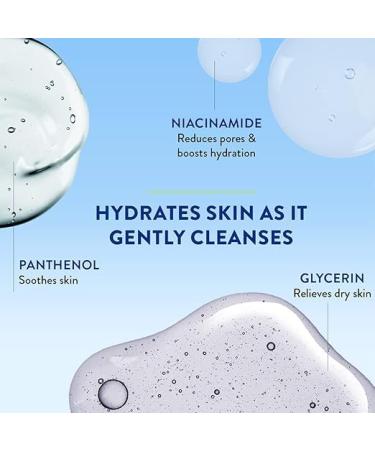 Gentle Skin Cleanser for Dry Normal & Sensitive Skin | 500ml Hydrating Face Wash with Niacinamide & Vitamin B5 - International Shipping Available - Buy Online on GoSupps.com
