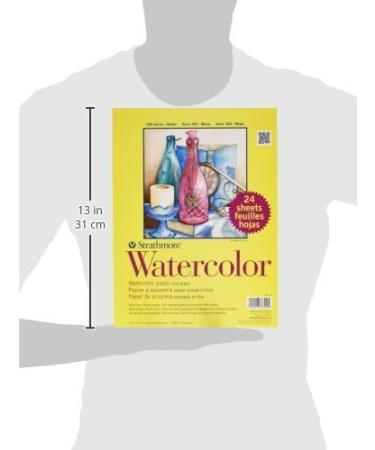Strathmore 300 Series Watercolor Paper Pad 9x12 - 24 Sheets, 140lb/300g - Ideal for Watercolors, Mixed Media, Markers - Artist Paper for Adults & Students - Buy Online on GoSupps.com