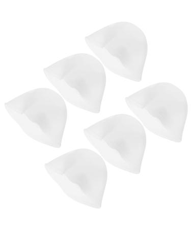 UKCOCO Bonnet de Coloration en Silicone Blanc 6 Pi ces avec Trous pour M ches Bonnet M ches pour Coloration Capillaire R utilisable et Ajustable Accessoires Coiffure pour Salon
