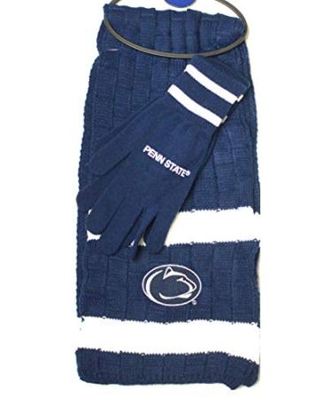 LEarth Penn State Nittany Lions Cold Weather Knit Scarf and Glove Set