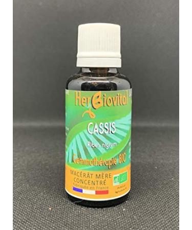 Herbiovital - Organic blackcurrant - Regenerating Mac rate - Concentrated Gemmotherapy - 30 ml - Strengthens the vitality of the body by bringing more energy and endurance - Made in France