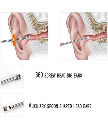 Luxxii 2 Pack Stainless Steel Double-Ended Ear Pick Earwax Removal Tools - Buy Online on GoSupps.com