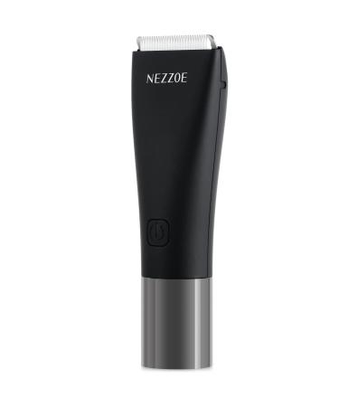 NEZZOE Body Hair Trimmer, Electric Groin Hair Trimmer & Razor, Replaceable Ceramic Blade Heads, Waterproof Wet/Dry Clippers, USB Rechargeable