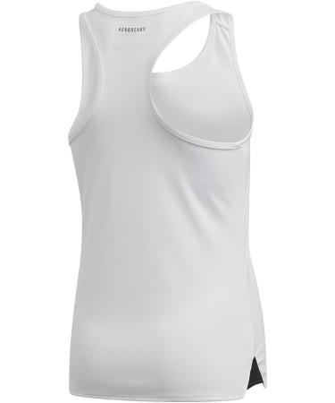 adidas Girls' Club Tank Top - White/Matte Silver/Black - Size Large - Buy Online on GoSupps.com