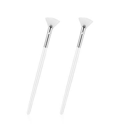 2 Pcs Fan Mascara Brushes Eyelash Eyebrow Brush Makeup Brush Eye Lashes Makeup Tools Eyelash Brush Eyebrow Brush Eye Shadow Brush for Upper Lower Eye Lash No Smearing Clumping
