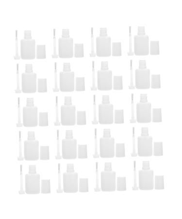 PACKOVE PACKOVE 20 Pieces Transparent Nail Polish Bottles with Brush Leak-Proof Plastic Refillable Nail Polish Containers for Manicure Portable for