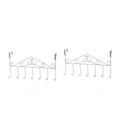 STOBAZA Hanging Hooks 2pcs Metal Clothes Rack Over The Door Bedroom Hooks Coat Hanger Rack Hook up Nail Locker