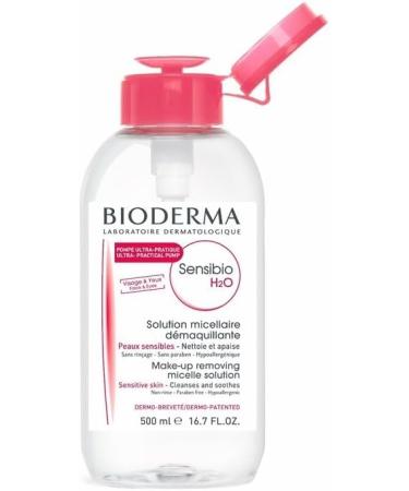 Bioderma Sensibio H2O 500ml with Pump - Gentle Micellar Water - 1 Pack - Buy Online on GoSupps.com