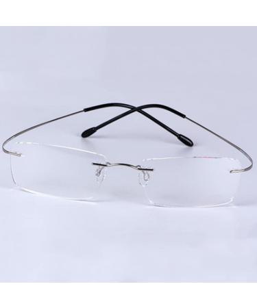 Buli reading glasses 1.00 Titan Glasses With P and Sympacular Corder Los Outdoor Optics Reading Help Invisible Computer Glasses For Men Ladies (Color: Silver Size: +3.5)