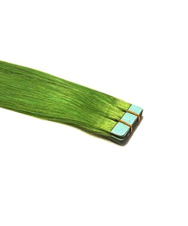 Tape In / On 100% Human Hair Remy Hair Extensions Hair Extension 2.5g / Weft (50cm - 10 Wefts - Green)