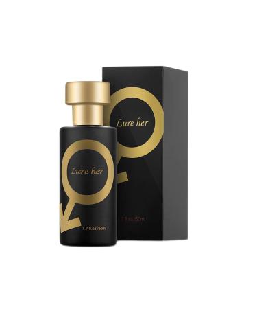 Golden Lure Pheromone Perfume, 1.76oz Golden Lure Perfume, Pheromones to Attract Men for Women, Pheromones Cologne for Men to Attract Women (for Him)