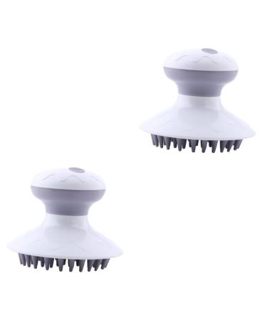 GLEAVI 2 Pack Electric Shampoo Brush Cordless Abs Material White Massager