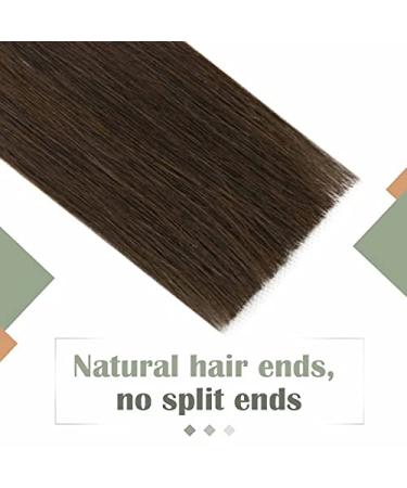 LAAVOO Micro Tresse Extensions - 12 Dark Brown Remy Hair Invisible Micro Weft for Seamless Look - International Shipping Available - Buy Online on GoSupps.com