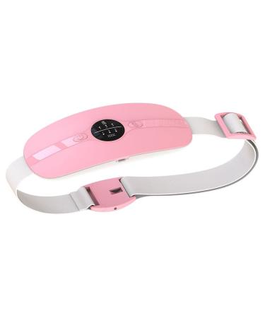 Portable Cordless Electric Waist Belt Device  Fast Heating Pad for Cramps with 3 Heating Levels & 3 Vibration Massage Modes  Menstrual  Belly Heating Pad for Women & Girl PINK