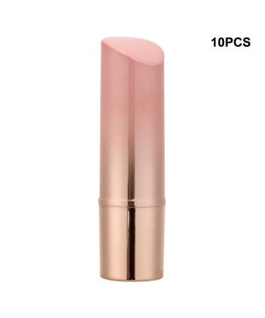 10 Pieces DIY Empty Lipstick Tubes - Round Refilled Lip Balm Shells | Color Gradient Pink & Gold - Perfect for Lip Gloss Customization - Buy Online on GoSupps.com