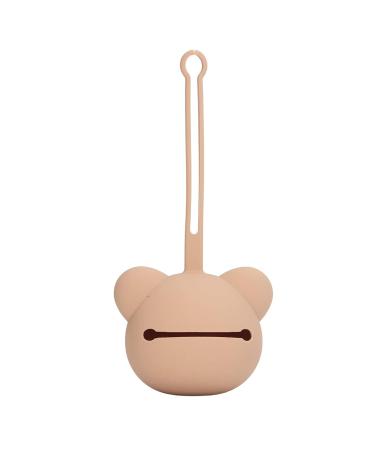 Bear Shaped Silicone Pacifier Storage Box for Newborns - Travel Holder & Accessories in Coffee Color - Buy Online on GoSupps.com