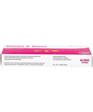Buy VOMEX A Reise 50 mg Sublingual Tablets - Fast Shipping Worldwide | 10 PCs - Buy Online on GoSupps.com
