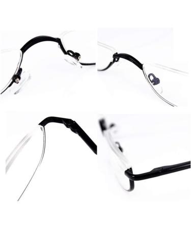Buy Viseng 2 Pairs Half Frame Reading Glasses for Men & Women - Slim Half Moon Lens Metal Semi Rimless Eyewear +2.5 Diopters (Black & Grey - Buy Online on GoSupps.com