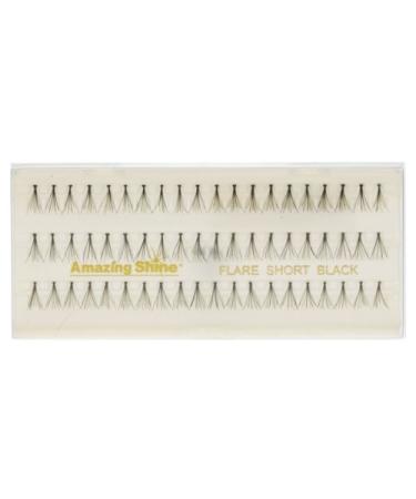 Amazing Shine Individual False Eyelashes - Flare Short Black