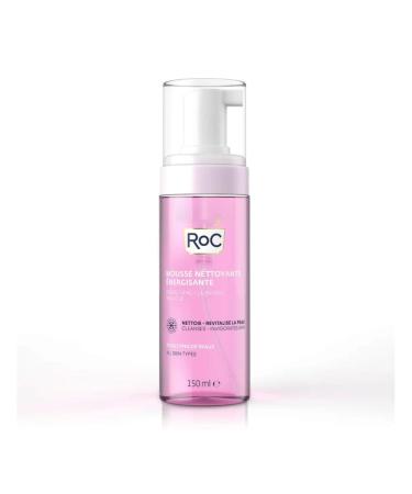 RoC - Energising Cleansing Mousse - Daily Revitalizing Cleanser for All Skin Types - Clean & Refreshed Skin - Minimises Allergy Risks - Glycerin-Based Formula with Mallow Flower Extract - 150 ml