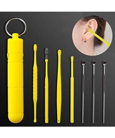 Portable Reusable Ear Pick Cleanser - Black Ear Cleaner Tool for Earwax Removal | Spring Spoon Design | Ear Cleaning Wax Remover Curette - ABS Material - Buy Online on GoSupps.com
