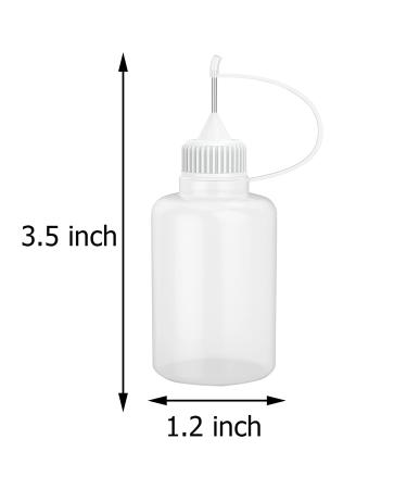 12 Pcs 1oz Needle Tip Glue Bottles for Small DIY Projects - Paper Quilling, Acrylic Painting | 30ml Plastic Dropper Bottles with White Lid - Buy Online on GoSupps.com