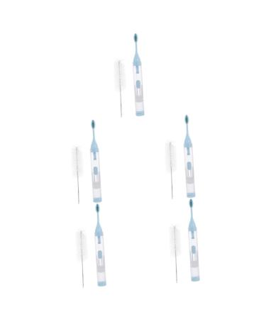 Minkissy 5st toothbrush false toothbrush pocket toothbrush travel toothbrush tooth hygiene cleaning brush toothbrush with soft bristles comfortable toothbrush 1 piece (1 Pack) bluex5stk