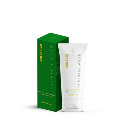 Restore Luxe Daily Moisturizer | Vegan Oil-controlling Hydrating with Hyaluronic Acid | Skin-Protecting | Fast-absorbing Non-Comedogenic | for All Skin Types | 2 oz