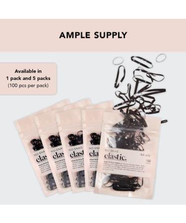 Kitsch No-Snag Mini Gummy Hair Bands for Hair Styling | 200 Pcs, 2pack (Black) - Perfect Hair Ties for Toddlers | Braids, Ponytails | Holiday Gift - Buy Online on GoSupps.com