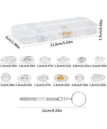 AvoDovA Eyeglass Nose Pads Air Chamber Nose Pads Eyeglass Repair Kit Soft Silicone Nose Pads Eyewear Nose Pads Replacements Set with Screwdriver for Glasses Sunglasses - Buy Online on GoSupps.com
