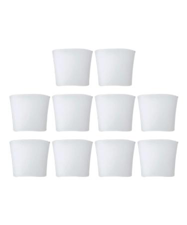 POPETPOP Toe Separator Silicone Toe Sleeves 10pcs Toe Sleeves Protectors Caps Seperator Bunion Toe Spacer Alignment Corrector Guards for Overlapping Toe and Drift Thumb Splint Bunion Corrector 1.7x1.5cm