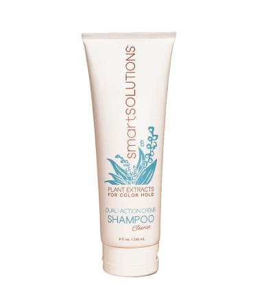 smartSOLUTIONS Dual-Action Creme Shampoo | Sulfate Paraben & Sodium Chloride Free | Color Safe & Chemically Treated Hair Safe (8 fl oz)