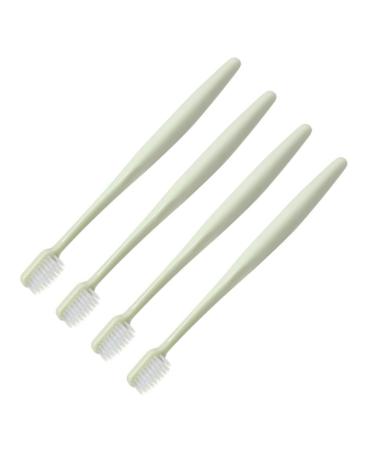 Gatuida 4 pieces toothbrush with soft bristle toothbrush treat sensitive toothbrush soft toothbrush environmentally friendly toothbrush toothbrushes for at home soft fur woman (1 Pack) green