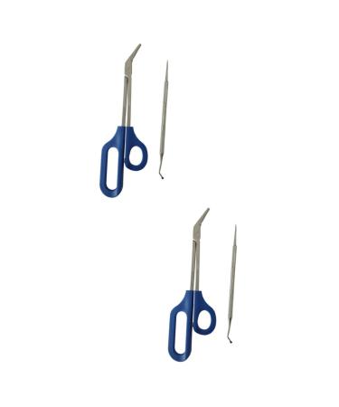 minkissy 2 Sets Manicure Kit Grooming Kit Everyday Dal Daily Life Best Drill Bits for Stainless Steel for a Friend Silver Color Long Handle Limas De U as Nail Nursing Kit Elder