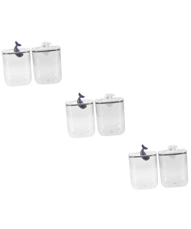 Homsfou 6 pcs Transparent Storage Box Tapes made of plastic Class chest of drawers Dental floss decor Simple daring horses toothpersonal socket automatically toothpick holder cotton pad organizer