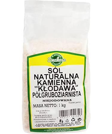 Semicoarse grained noniodinated natural rock salt from K ODAWA 1kg SMAKOSZ