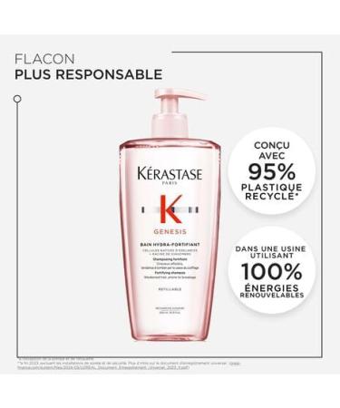  K RASTASE K RASTASE Genesis - Hydra-Fortifying Bath - Anti-Loss Fortifying Shampoo - Purifies & Strengthens - Aminexil - Edelweiss & Ginger Root - Fine & Fragile Hair 500 ml x2 Duo - Buy Online on GoSupps.com