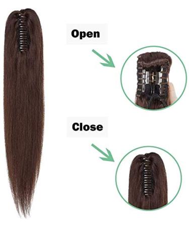Buy SEGO Real Hair Ponytail Extension - 100% Remy Clip-In Braid Dark Brown #2-1 (18/45cm) - International Shipping Available - Buy Online on GoSupps.com