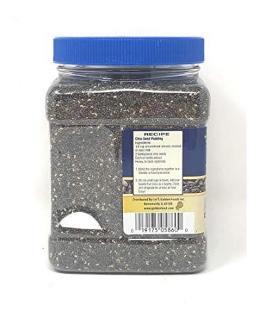 Organic Non-GMO Black Chia Seeds - Premium Quality Ancient Andean Superfood 24oz - Buy Online on GoSupps.com