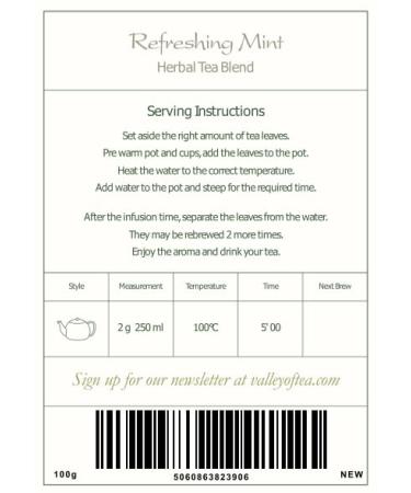 Organic Mint Lemongrass Herbal Tea - Loose Leaf Blend with Peppermint & Spices - 100g Pack - International Shipping - Buy Online on GoSupps.com