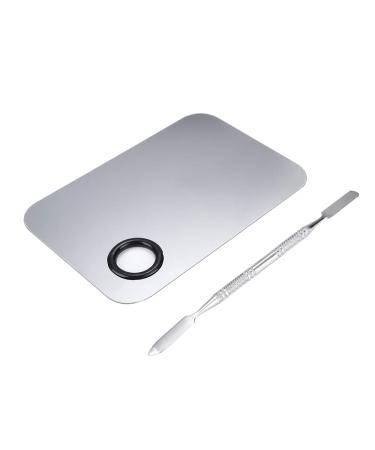 Stainless Steel Makeup Palette & Spatula Set | Professional Mixing Tools for Beauty Artists | Ideal for Cosmetic, Nail Art & Salon Use - Buy Online on GoSupps.com