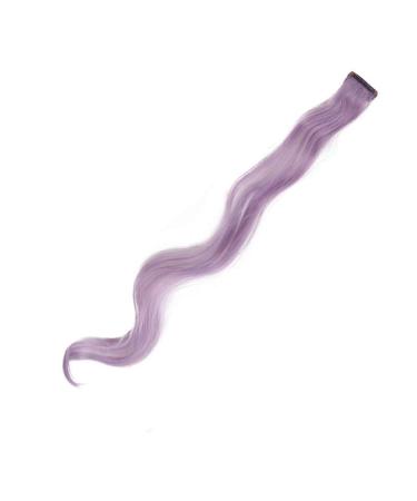 Color Long Straight Synthetic Hair Extension Wavy Pure Clip In 20"fashion Wig 20inches Q32