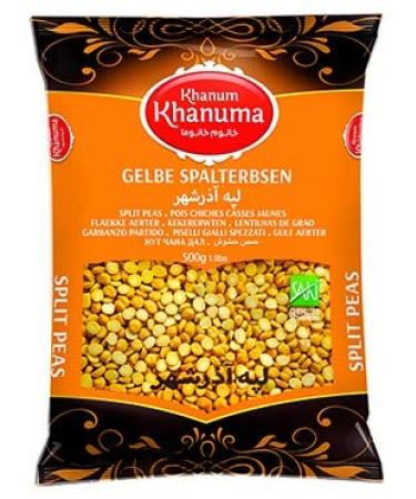 Khanum Khanuma Yellow Split Peas from Azarshahr - 500g | Premium Quality for Cooking & Baking | International Shipping - Buy Online on GoSupps.com