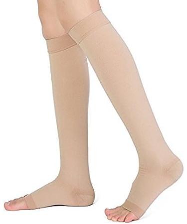 Pedimend Knee Socks (4 Pairs) | Support for Ankles & Feet | Reduce Swelling Varicose Veins & Tired Legs | Enhanced Blood Circulation | Beige Foot Care - Buy Online on GoSupps.com