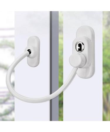 DHOUTDOORS 8PCS Window Restrictor Kids Window Door Cable Lock Child Baby Safety Security Wire Catch for Home Public and Commercial Applications with Screws Keys White - Buy Online on GoSupps.com
